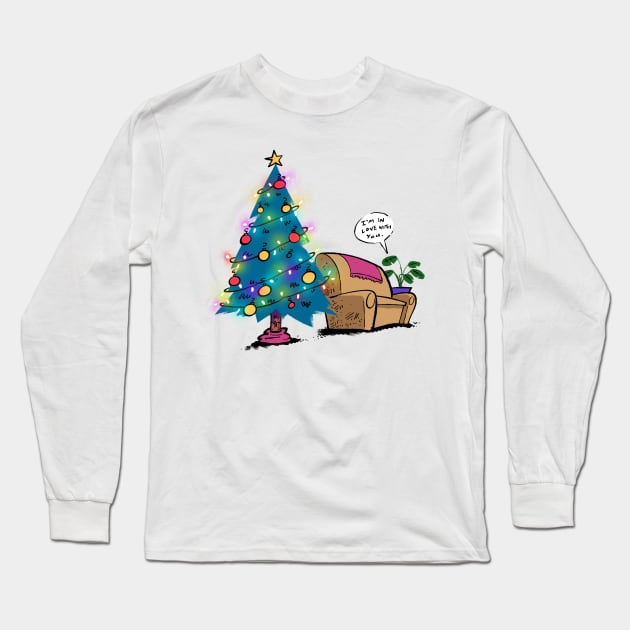 Lovely Christmas tree Long Sleeve T-Shirt by neilkohney